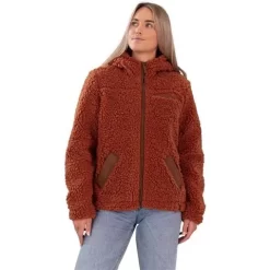 Obermeyer Amelia Sherpa Jacket - Women's -Obermeyer Apparel Shop fw23 obermeyer womensameliasherpajacket terracotta