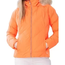 Obermeyer Bombshell Jacket - Women's -Obermeyer Apparel Shop fw23 obermeyer womensbombshelljacket cantaloupe 3