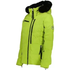 Obermeyer Circe Down Jacket - Women's -Obermeyer Apparel Shop fw23 obermeyer womenscircedownjacket honeydew 3