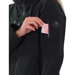 Obermeyer Highlands Shell Jacket - Women's -Obermeyer Apparel Shop fw23 obermeyer womenshighlandsshelljacket black 3